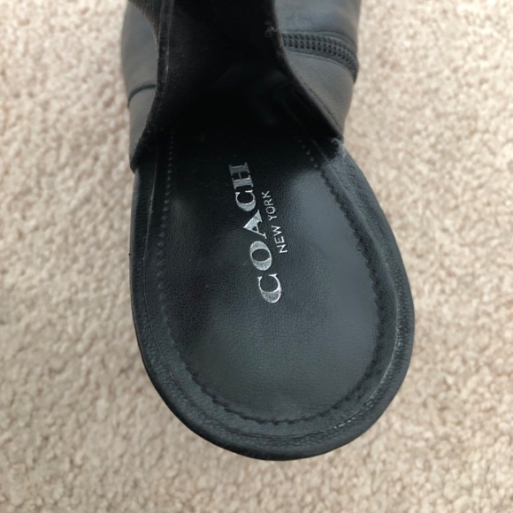 Coach Lafayette Black Peep Toe Booties Size 8B - Picture 5 of 8